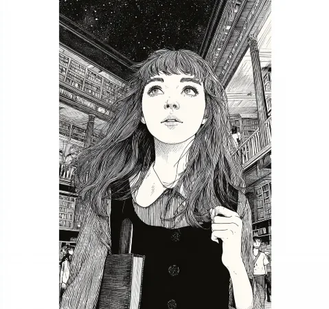 香蕉漫画创作的场景完整漫画风格主视觉画面